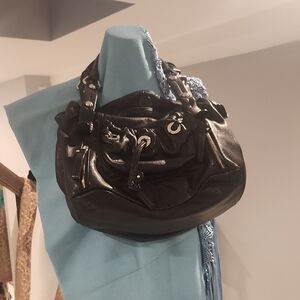 Makowski Elegant Black Leather Shoulder Bag With Original Bag